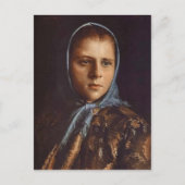 Ivan Kramskoy - Russisches Mädchen in einem blauen Postkarte (Vorderseite)