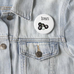 Ivan Name with Lawn Bowls Design, Abzeichen Button