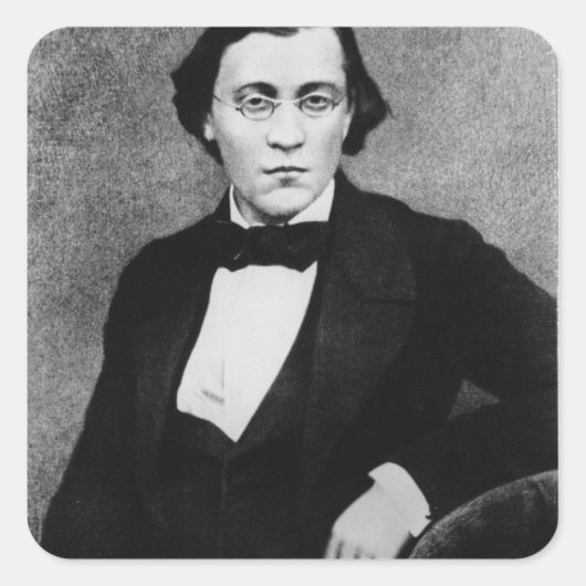 Ivan Sergeevich Turgenev Quadratischer Aufkleber (Vorderseite)