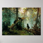 Ivan Shishkin - Der Morgen in den Kiefernwäldern Poster (Vorne)