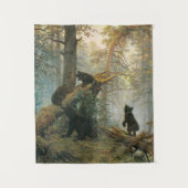 Ivan Shishkin - Morgen in einem Kiefernwald (1889) Wandteppich (Vorderseite)