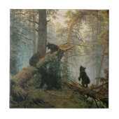 Ivan Shishkin - Morgens in einem Kiefernwald Fliese (Vorderseite)