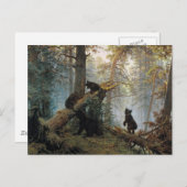 Ivan Shishkin Morgens in einem Kiefernwald Postkarte (Vorne/Hinten)