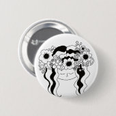 Ivana Kupala ukrainischer VolksFest Button (Vorne & Hinten)