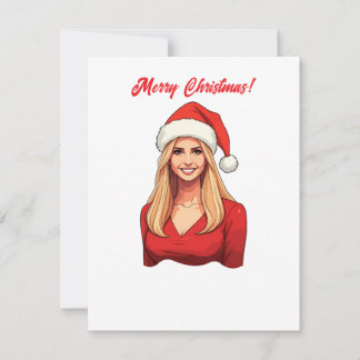 Ivanka Trump mit dem Weihnachtsmann hat frohe Weih Feiertagskarte