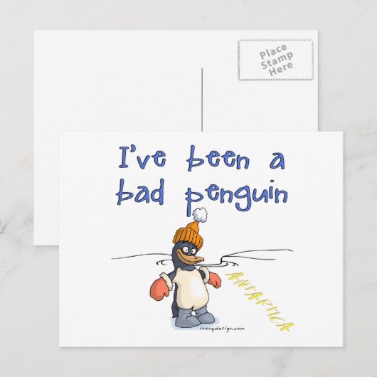 I've been a bad penguin postkarte (Vorne/Hinten)
