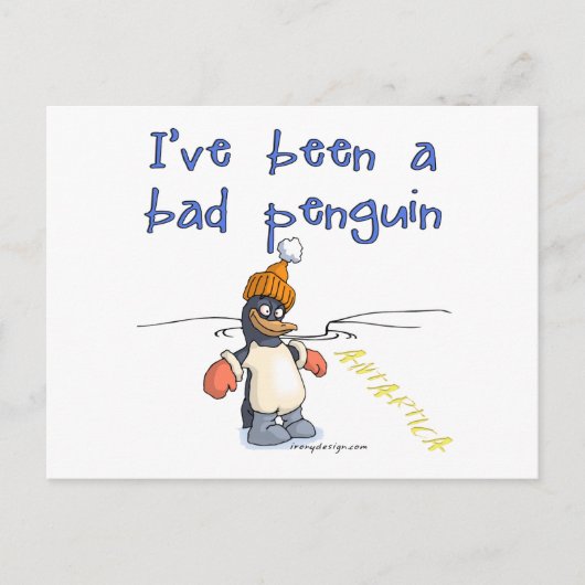 I've been a bad penguin postkarte (Vorderseite)