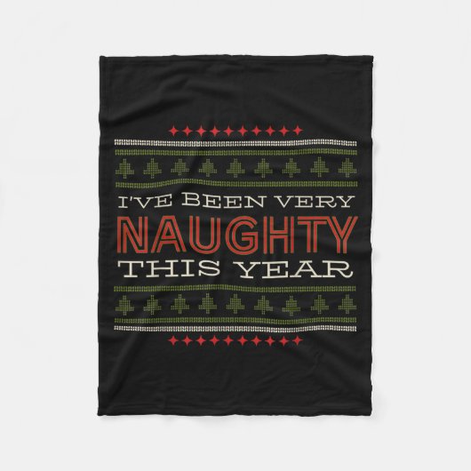 Ive Been Very Naughty This Year Christmas Humor  Fleecedecke (Vorderseite)