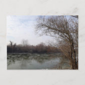 Ive Flussseite im Winter Postkarte (Vorderseite)