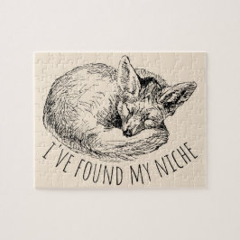 I've Found My Niche Cozy Napping Fox Puzzle