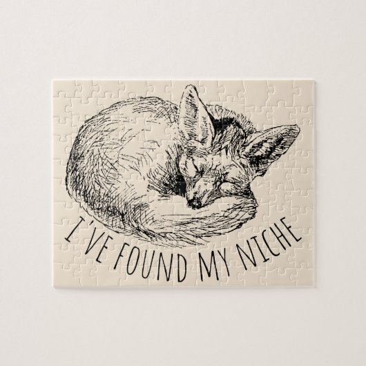 I've Found My Niche Cozy Napping Fox Puzzle (Horizontal)