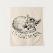 I've Found My Niche Cozy Napping Fox Wandteppich (Vorderseite)