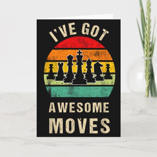 I've Got Awesome Moves Chess Player Funny Chess Pl Karte (Vorderseite)