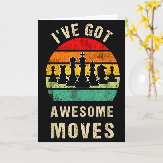 I've Got Awesome Moves Chess Player Funny Chess Pl Karte (Gelbe Blume)