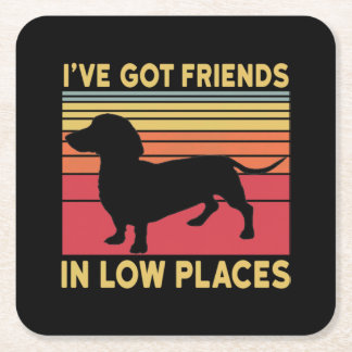 Ive got friends in low places rechteckiger pappuntersetzer