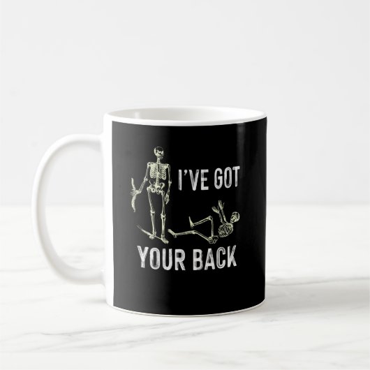 I've Got Your Back Halloween Skeleton Skull Kaffeetasse (Links)