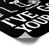 Ive Got Your Back Halloween Skeletons Costume Funn Poster (Ecke)