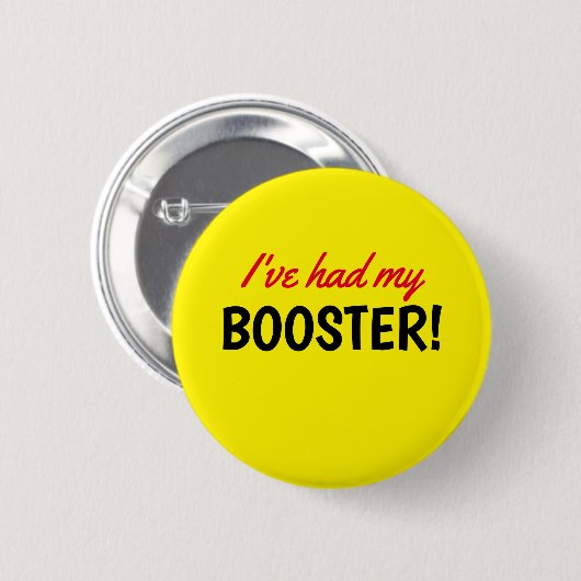 I've Had My Booster Vaccated Yellow Button (Vorne & Hinten)