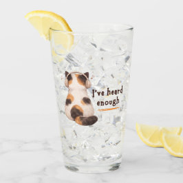 "I've heard enough" Cat Wearing Headphone Glas