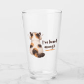 "I've heard enough" Cat Wearing Headphone Glas (Vorderseite)