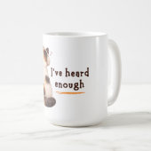 "I've heard enough" Cat Wearing Headphone Kaffeetasse (VorderseiteRechts)