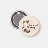 "I've heard enough" Cat Wearing Headphone Magnet (Vorderseite/Rückseite)
