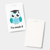 Ive made it cute wise owl ausweis (Vorder- & Rückseite)