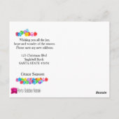 I've Moved Watercolor Baubles Foto Card Postkarte (Rückseite)