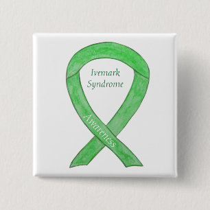 Ivemark Syndrome Awareness Ribbon Custom Button