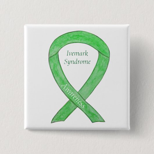 Ivemark Syndrome Awareness Ribbon Custom Button (Vorderseite)