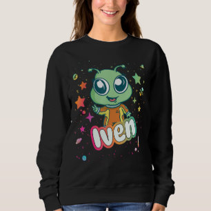 IVEN - Niedlicher Boy Name mit niedlicher Alien Sweatshirt