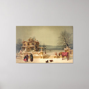 Ives "Amerikanische Winterszene" Leinwand