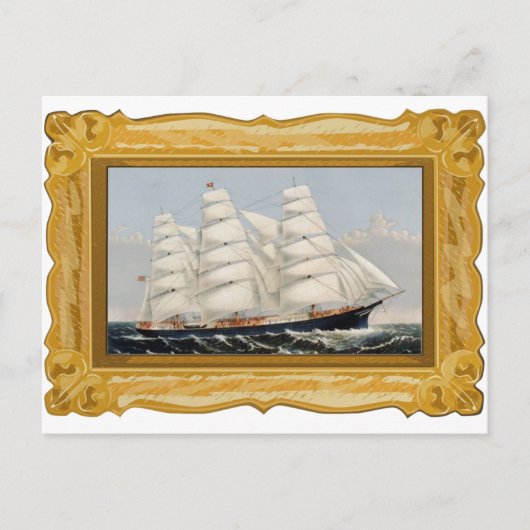 Ives — Postkarte für das Clipper-Schiff (Vorderseite)