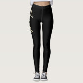 Ivette white gold Handwriting Hose Leggings (Vorderseite)