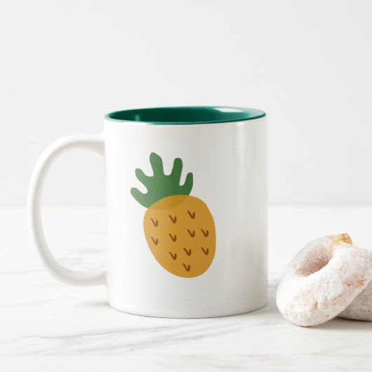 IVF Ananas | Moderne Unterstützung der Niedlichen  Zweifarbige Tasse (Mit Donut)
