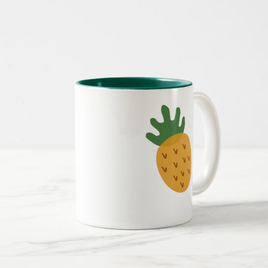 IVF Ananas | Moderne Unterstützung der Niedlichen Zweifarbige Tasse (VorderseiteRechts)