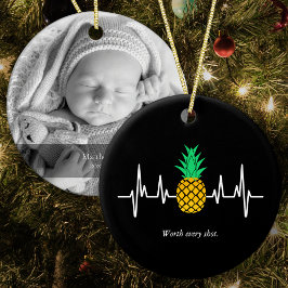IVF Baby Ananas mit jedem Shot-Foto Keramik Ornament