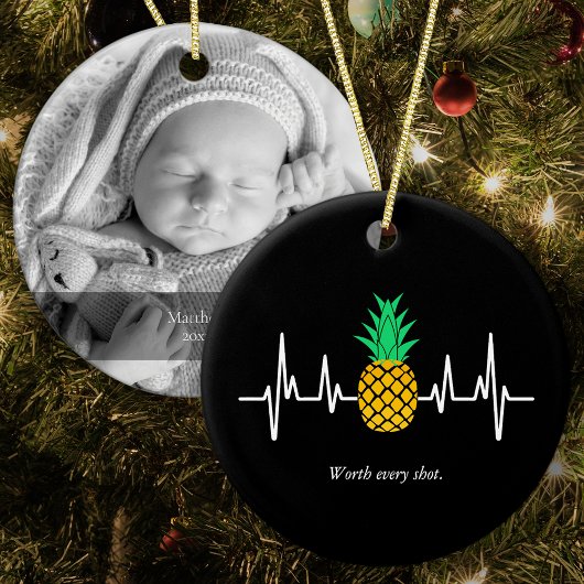 IVF Baby Ananas mit jedem Shot-Foto Keramik Ornament