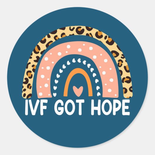 IVF Got Hope Inspiration Rainbow IVF Mama Runder Aufkleber (Vorderseite)