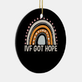 Ivf Got Hope Ivf Warrior Ivf Baby Ankündigung Boh Keramik Ornament (Rechts)