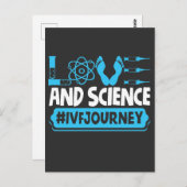 IVF-Kriegerwissenschafts-Transfer-Tag Unfruchtbark Postkarte (Vorne/Hinten)