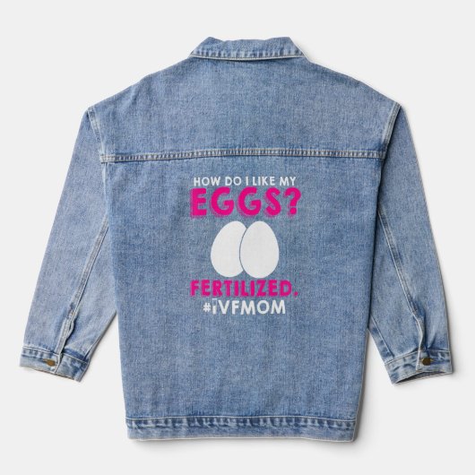 IVF Mama Transfer Day Unfruchtbarkeit 3 Jeansjacke (Rückseite)