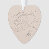 IVF Miracle Baby Simple Boho Tan Ornament (Vorderseite)