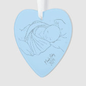 IVF Miracle Baby Simple Boy Blue Ornament (Vorderseite)
