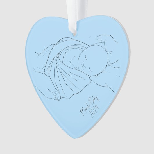 IVF Miracle Baby Simple Boy Blue Ornament (Vorderseite)