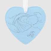 IVF Miracle Baby Simple Boy Blue Ornament (Vorderseite)