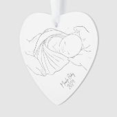 IVF Miracle Baby Simple White Ornament (Vorderseite)