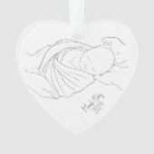 IVF Miracle Baby Simple White Ornament (Vorderseite)