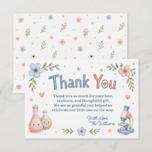 IVF Science Baby Shower Dankeskarten  Dankeskarte