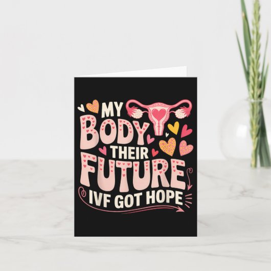 IVF Transfer Day Surrogacy Schwangerschaft Leihmut Karte (Vorderseite)